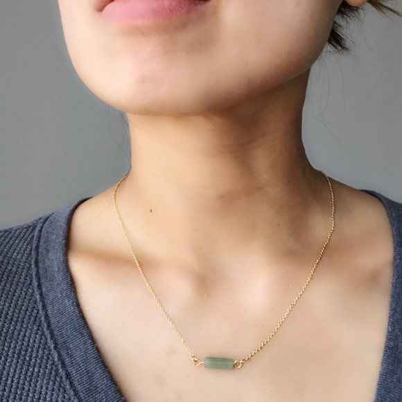 ALEXEI MINT STONE dainty necklace - Picture 7 of 8